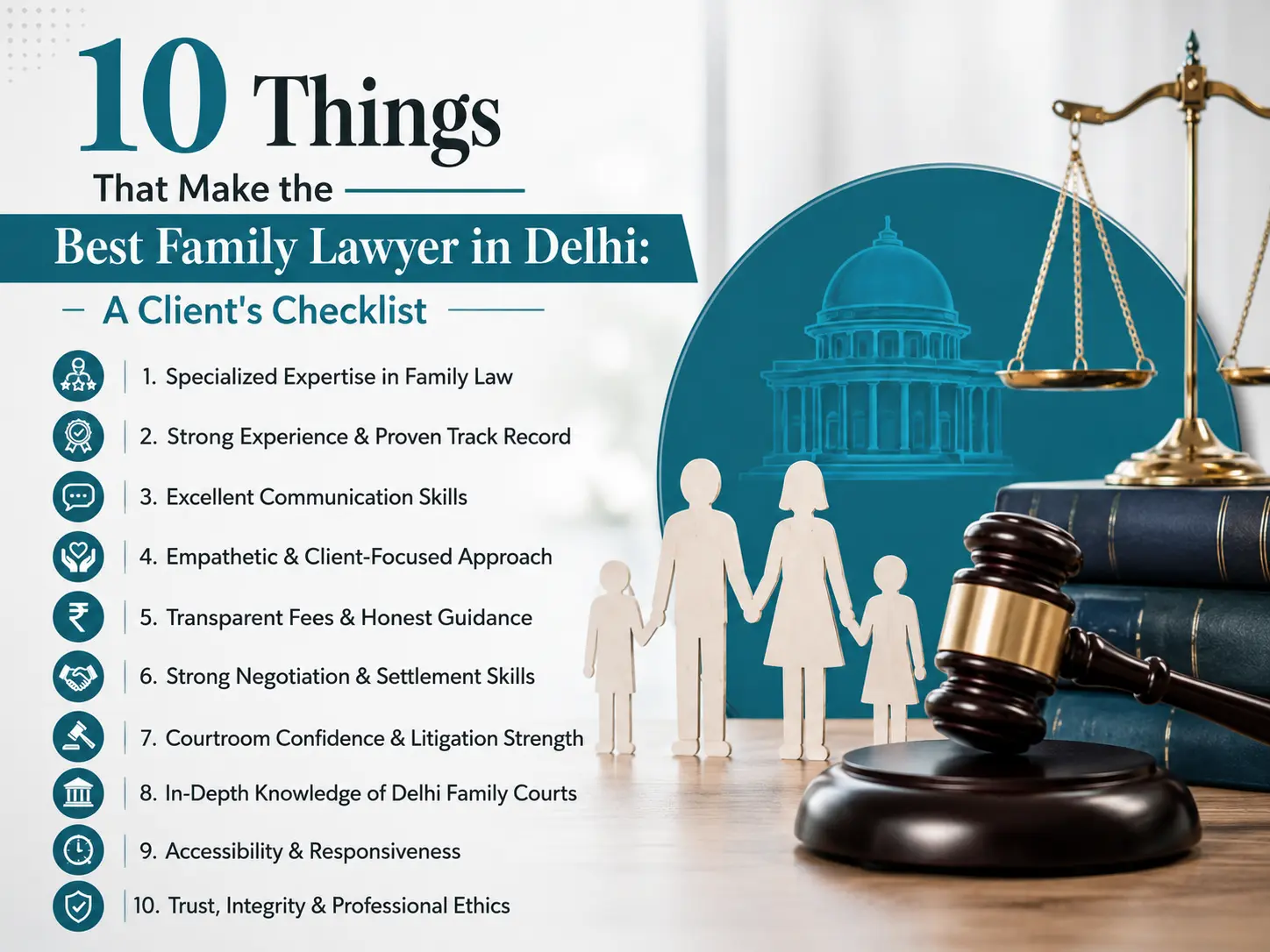 10 Things That Make the Best Family Lawyer in Delhi: A Client's Checklist
